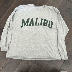 Brandy Melville long sleeve grey Malibu shirt